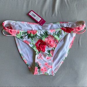 NWT tropical print bikini bottom large